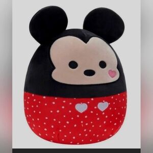 New SQUISHMALLOWS Valentine's Day MICKEY MOUSE Disney Plush w/ Hearts
